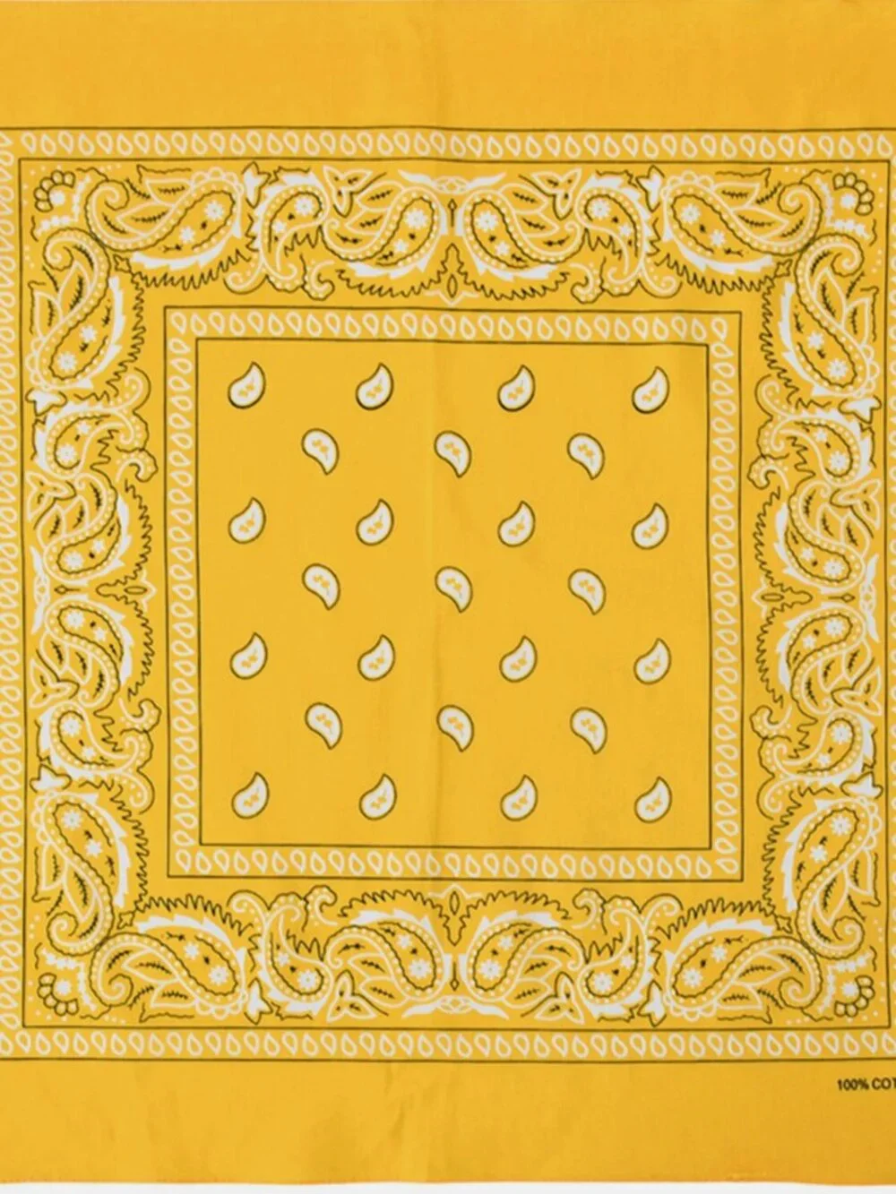 ORANGE YELLOW PAISLEY BANDANA